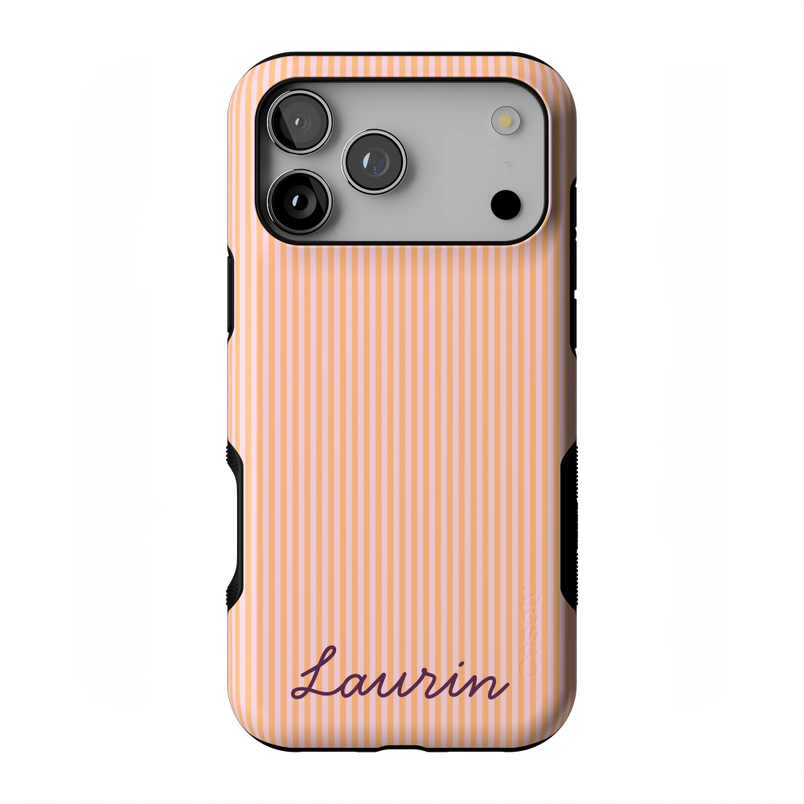 Stripes and the City | Orange & Pink Pinstripe Case