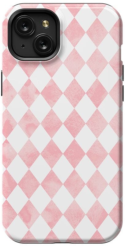 The Valentine's Collection | Pink Argyle Case Phone Case Casetry Essential + MagSafe® iPhone 15 Plus