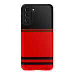 Go Canes | Black & Red Striped Case - Galaxy S21 Plus
