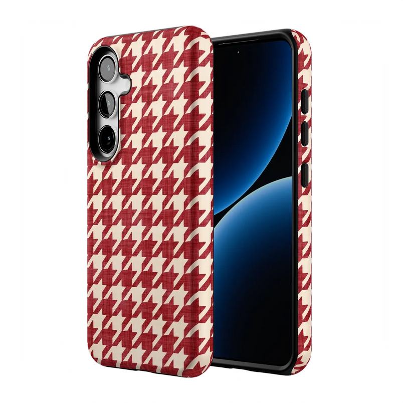 Scarlet Stitch | Red Houndstooth Case