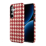 Scarlet Stitch | Red Houndstooth Case