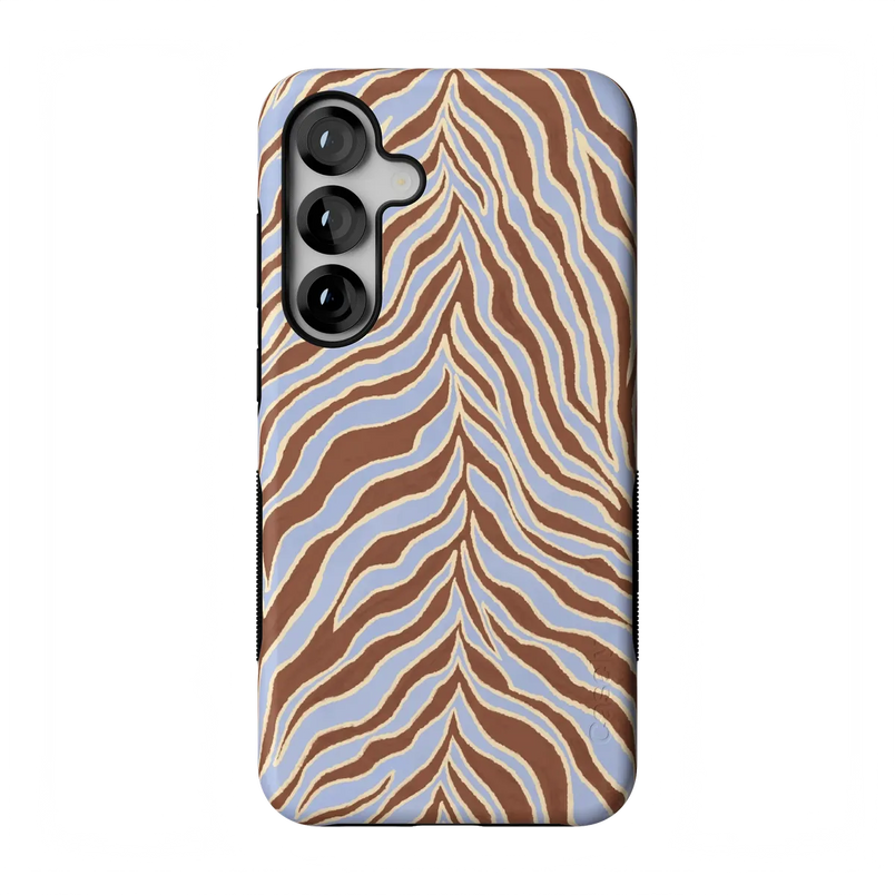Untamed | Brown & Blue Zebra Case - Galaxy S25 Plus