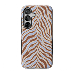 Untamed | Brown & Blue Zebra Case - Galaxy S25 Plus