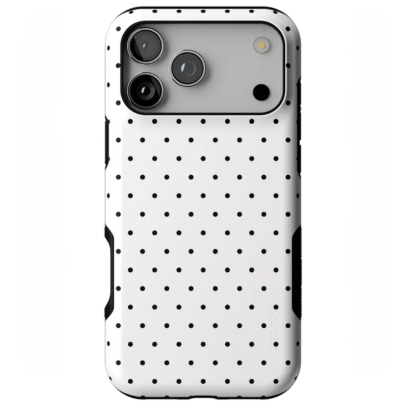 On the Dot | White Polka Dot Case