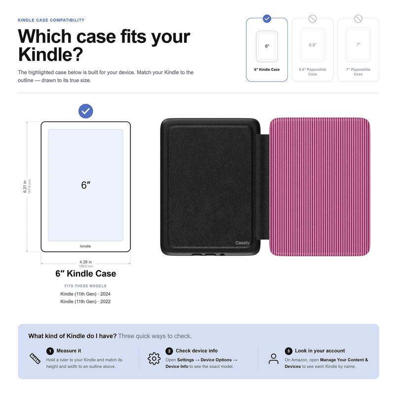 Stripes and the City | Pink & Purple Pinstripe Kindle Case