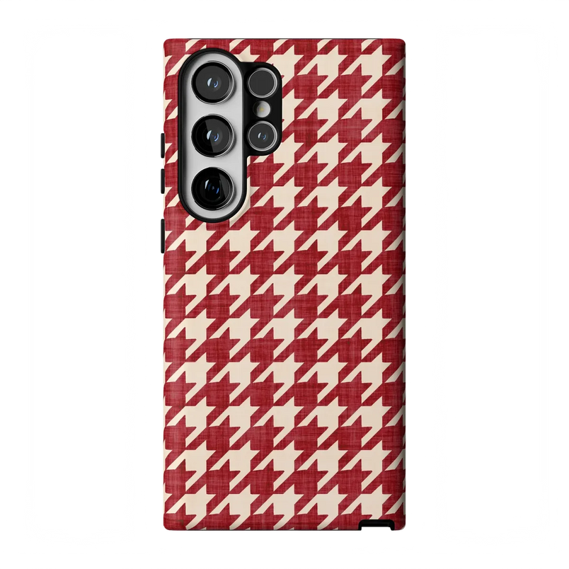 Scarlet Stitch | Red Houndstooth Case