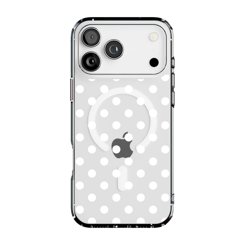 Spotted in SoHo | White Polka Dot Case - iPhone 17 Pro