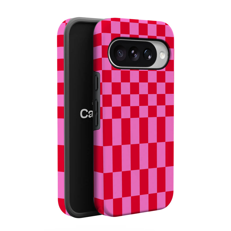 Vibe Check | Pink Checkerboard Case
