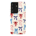 American Girlie | Red White & Blue Bows Case - Galaxy S21 Ultra