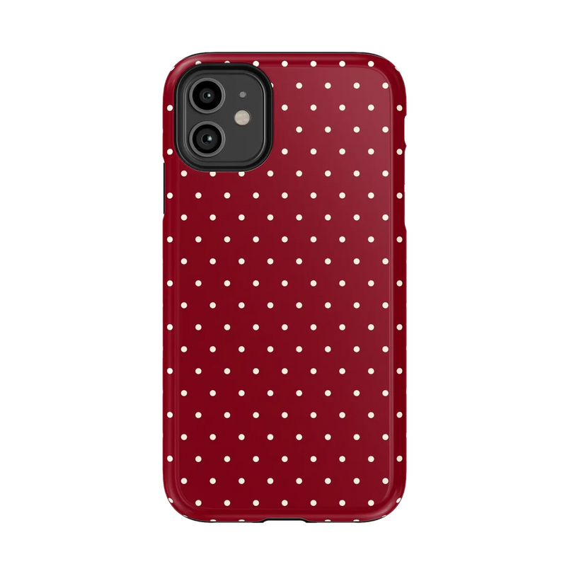 On the Dot | Maroon Polka Dot Case
