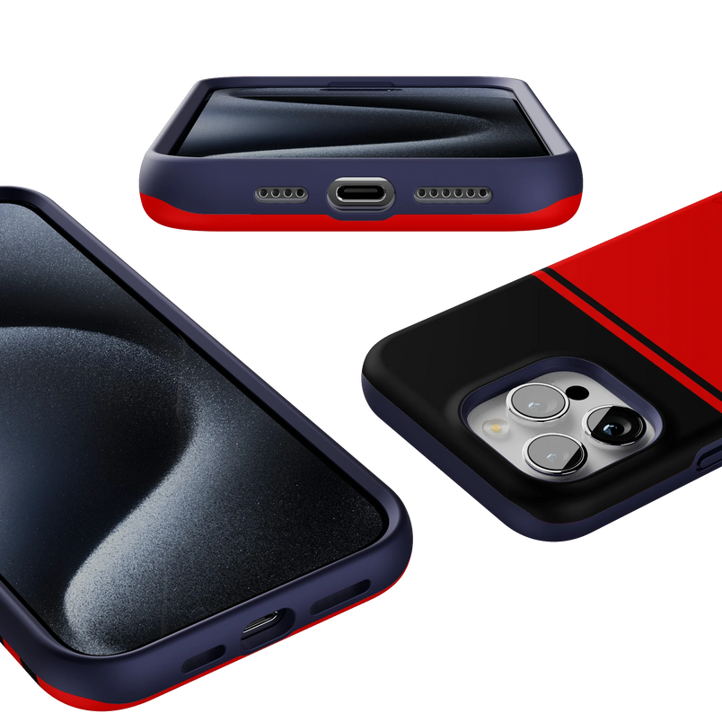 Storm Warning | Black & Red Stripes Case