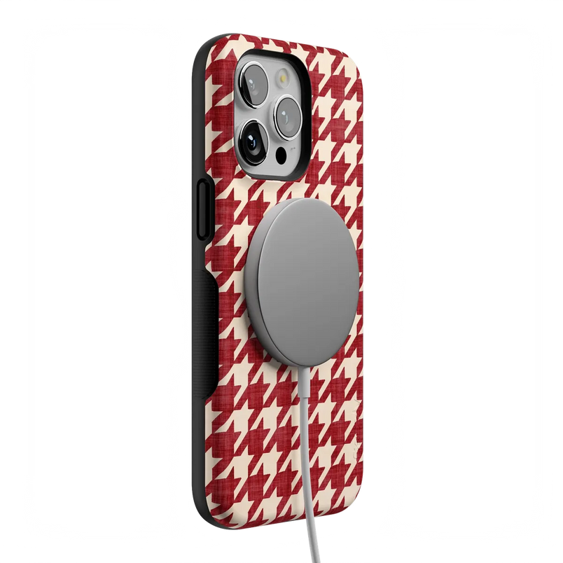 Scarlet Stitch | Red Houndstooth Case