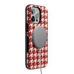 Scarlet Stitch | Red Houndstooth Case