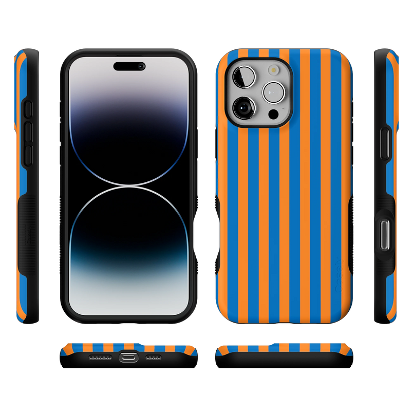 Go New York | Blue & Orange Stripes Case