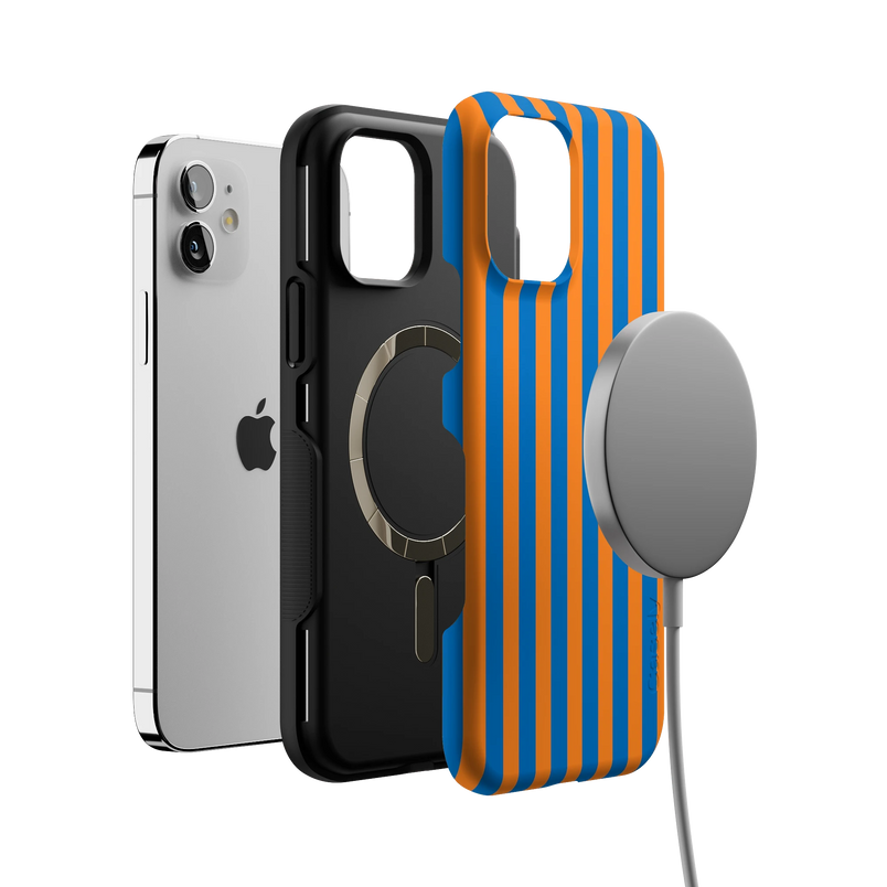 Go New York | Blue & Orange Stripes Case