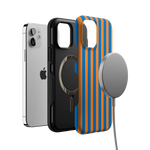 Go New York | Blue & Orange Stripes Case