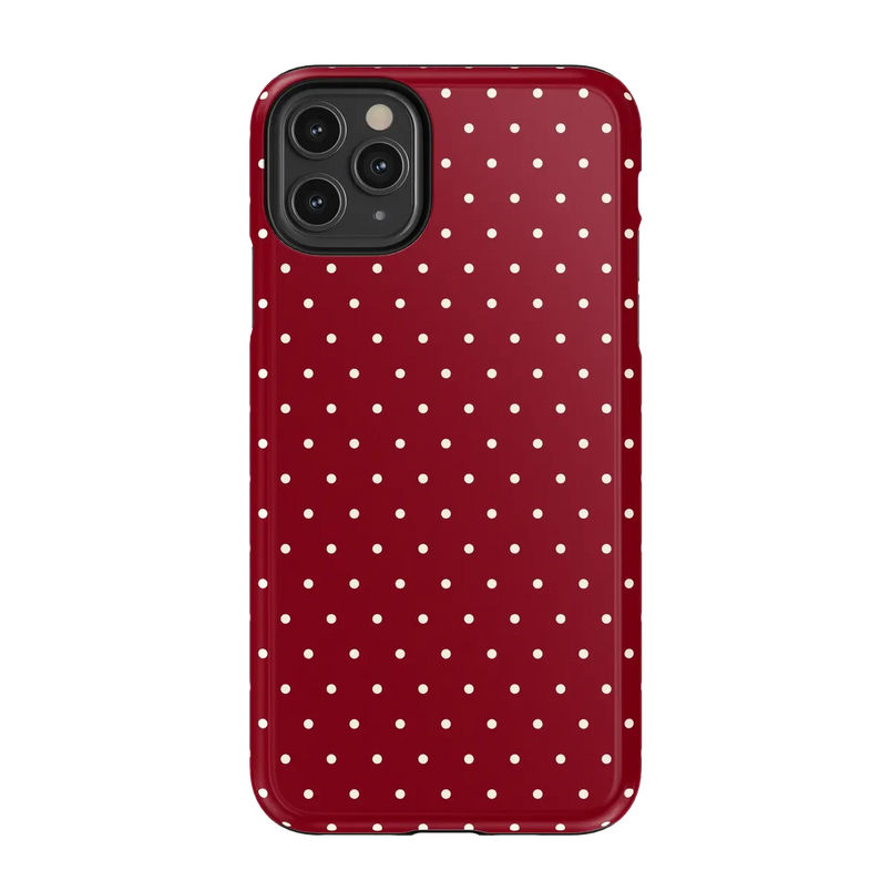 On the Dot | Maroon Polka Dot Case