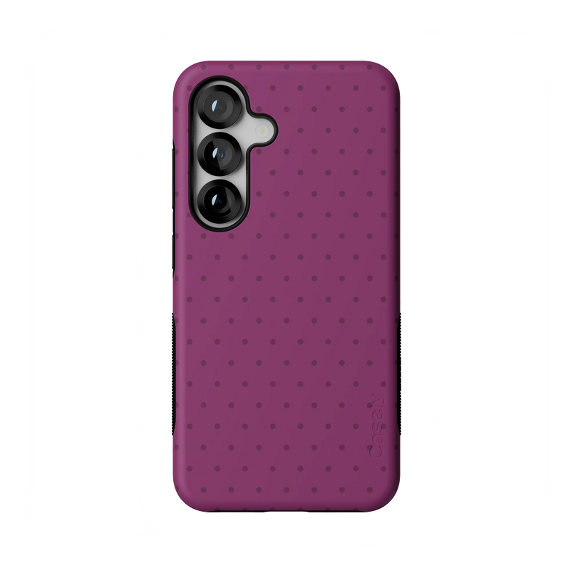 On the Dot | Plum Polka Dot Case - Galaxy S25