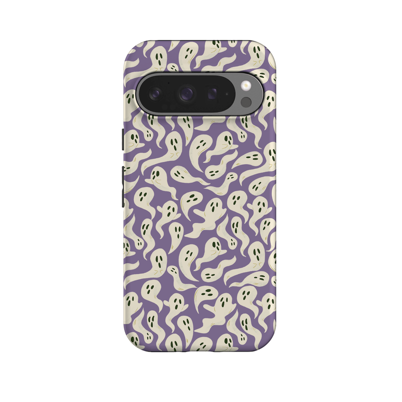 All Boo'd Up | Purple Ghost Case Phone Case get.casely Essential + MagSafe® Google Pixel 10 Pro 