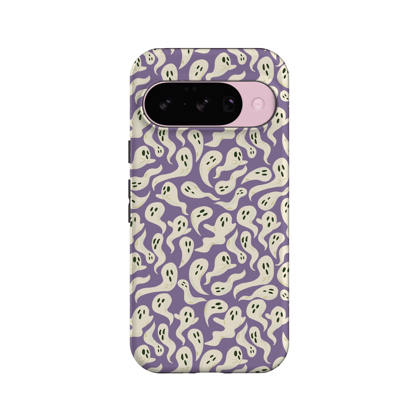 All Boo'd Up | Purple Ghost Case Phone Case get.casely Essential + MagSafe® Google Pixel 10 