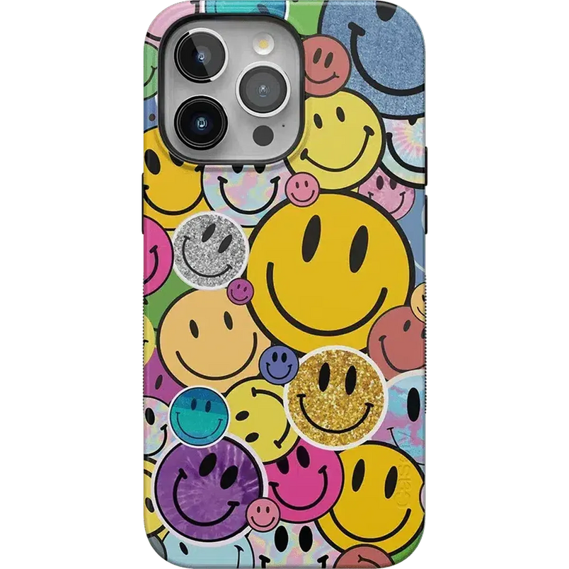 All Smiles | Smiley Face Sticker Case iPhone Case get.casely Bold + MagSafe® iPhone 15 Pro Max