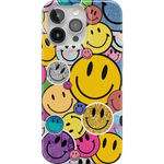 All Smiles | Smiley Face Sticker Case iPhone Case get.casely Classic + MagSafe® iPhone 15 Pro Max 