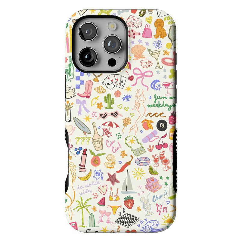 All the Fun Things | Fun on Weekdays Case iPhone Case get.casely Bold + MagSafe® iPhone 16 Pro Max