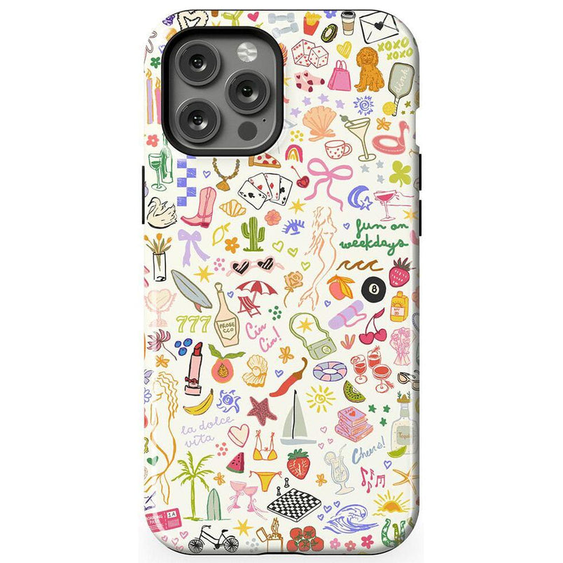 All the Fun Things | Fun on Weekdays Case iPhone Case get.casely Essential + MagSafe® iPhone 12 Pro Max