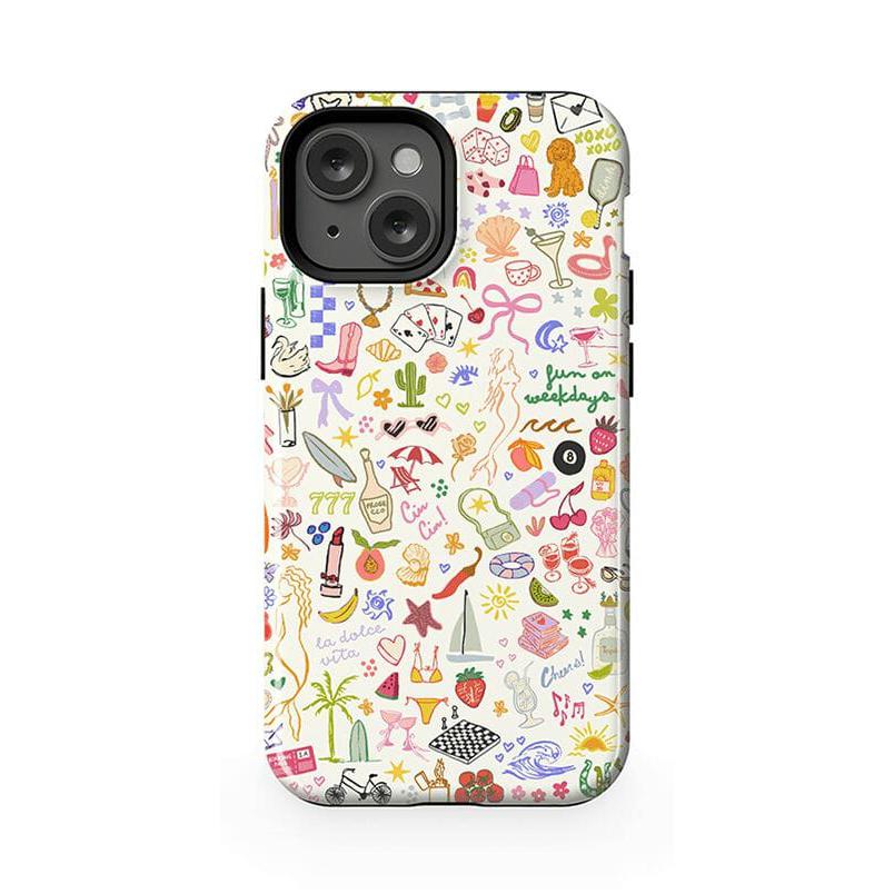 All the Fun Things | Fun on Weekdays Case iPhone Case get.casely Essential + MagSafe® iPhone 13 Mini