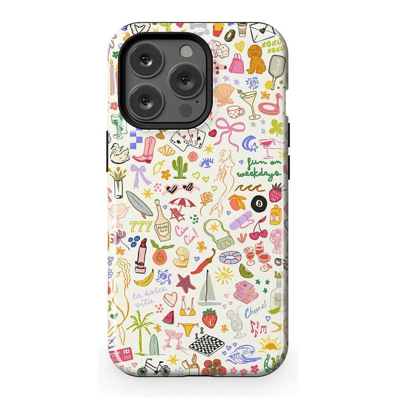 All the Fun Things | Fun on Weekdays Case iPhone Case get.casely Essential + MagSafe® iPhone 13 Pro