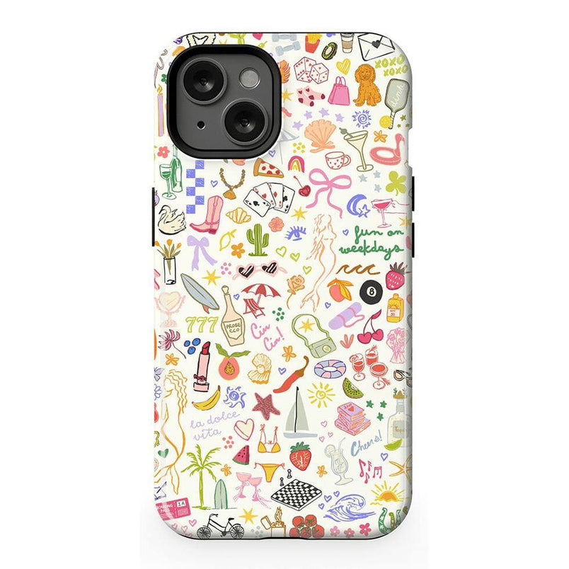 All the Fun Things | Fun on Weekdays Case iPhone Case get.casely Essential + MagSafe® iPhone 13