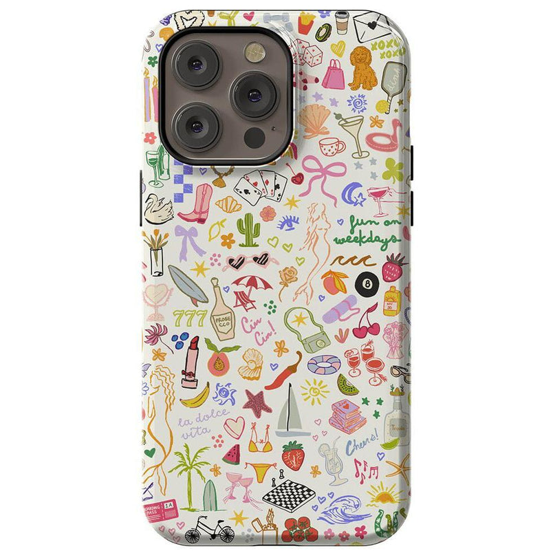 All the Fun Things | Fun on Weekdays Case iPhone Case get.casely Essential + MagSafe® iPhone 14 Pro Max