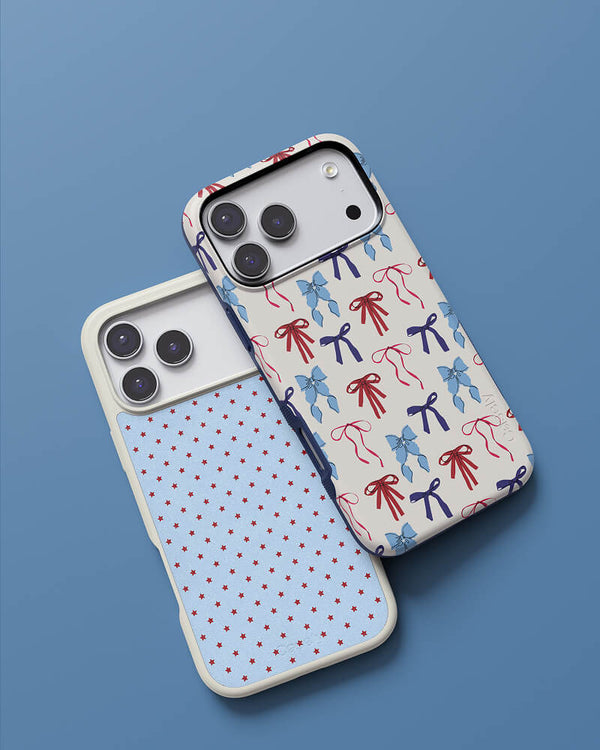 American Girlie | Red White & Blue Bows Case