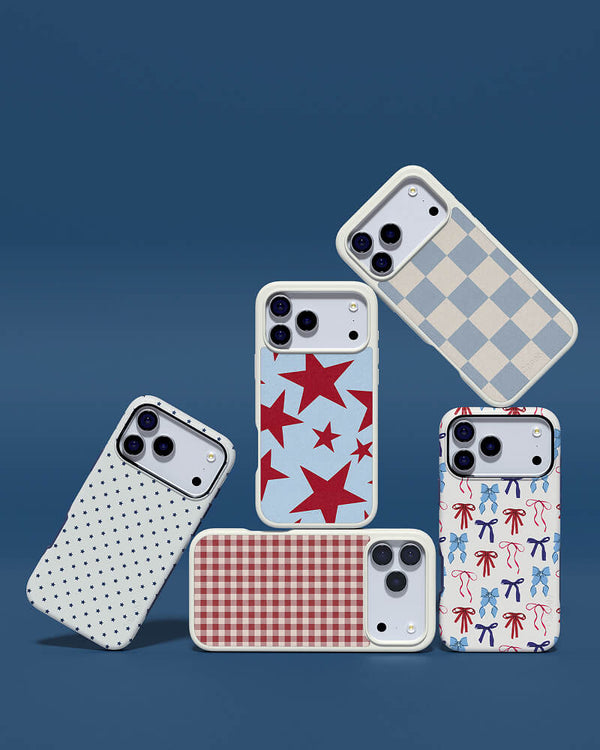 American Girlie | Red White & Blue Bows Case
