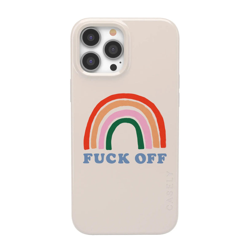 An Ode to 2020 | F*ck Off Rainbow Case iPhone Case get.casely Classic + MagSafe® iPhone 13 Pro Max 