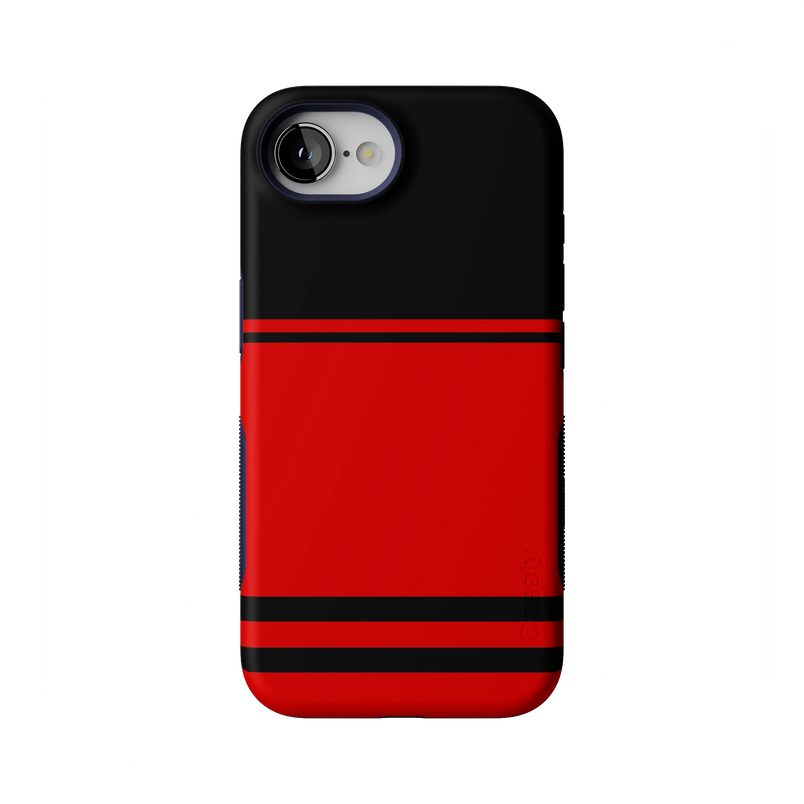 Go Canes | Black & Red Striped Case - iPhone 16E