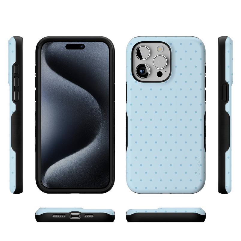 On the Dot | Blue Monochrome Polka Dot Case