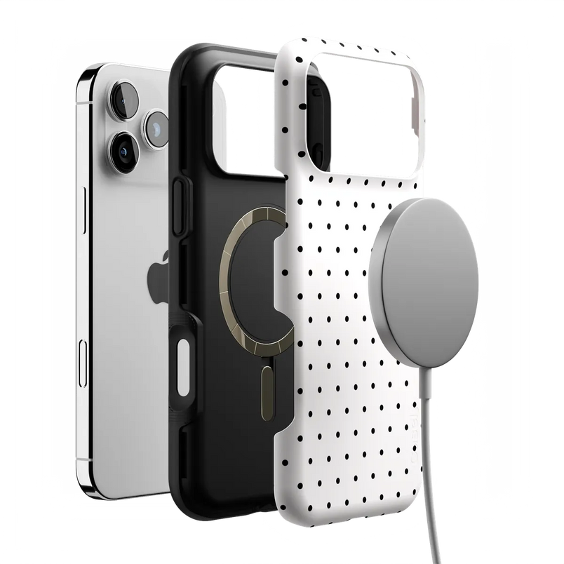 On the Dot | White Polka Dot Case