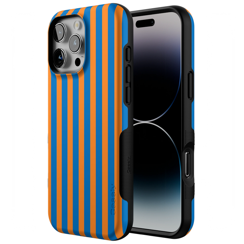 Go New York | Blue & Orange Stripes Case