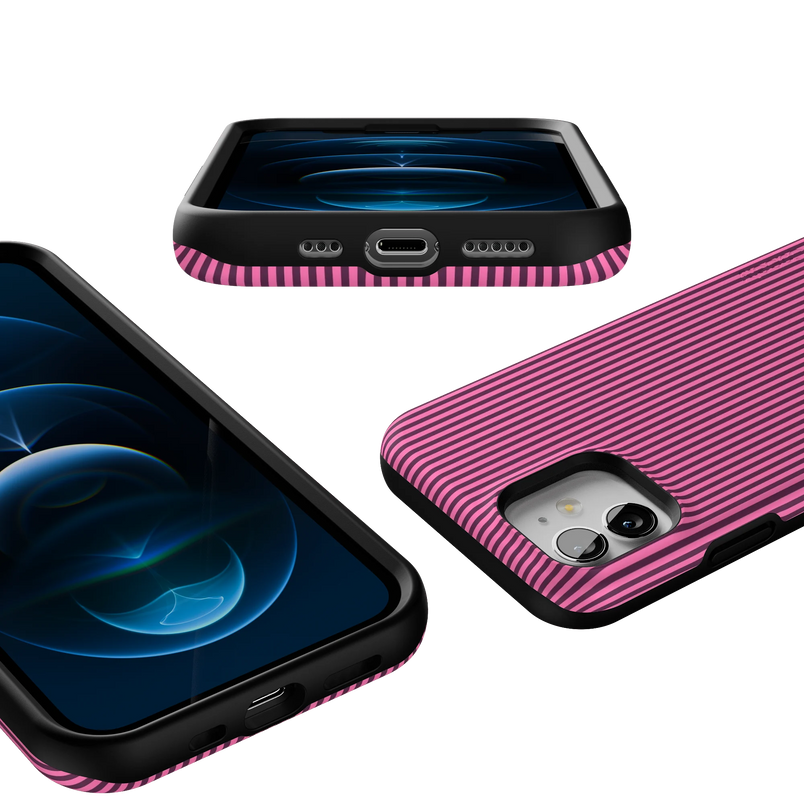 Stripes and the City | Pink & Purple Pinstripe Case