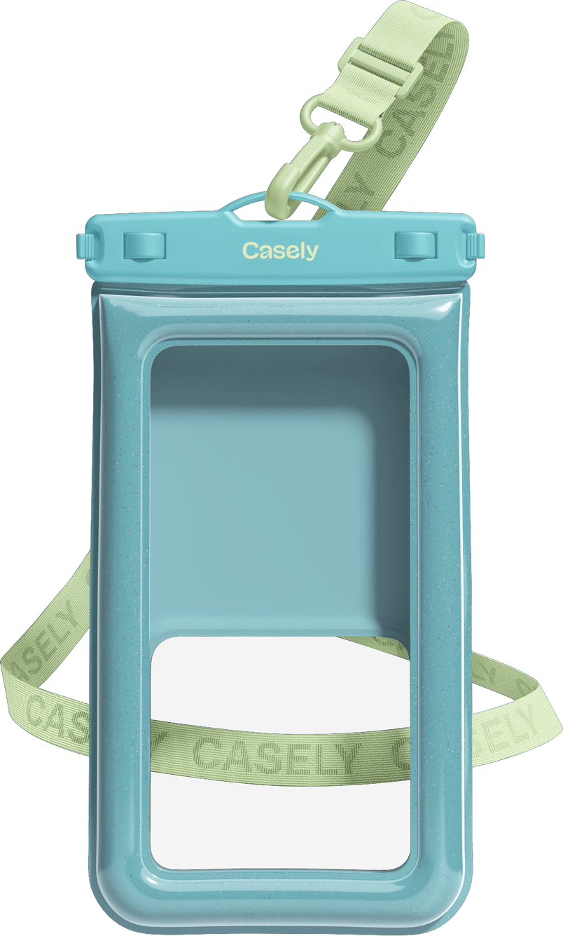AquaBuddy | Aquamarine Ocean Blue Shimmer Waterproof Phone Pouch AquaBuddy get.casely 