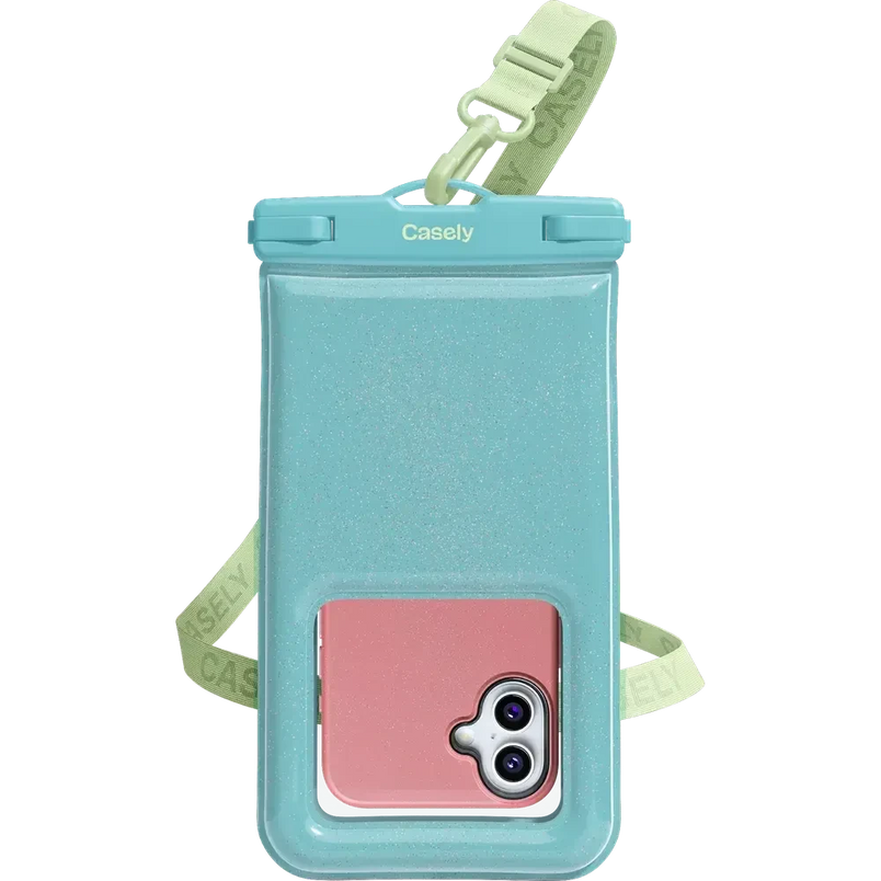 AquaBuddy | Aquamarine Ocean Blue Shimmer Waterproof Phone Pouch AquaBuddy get.casely 