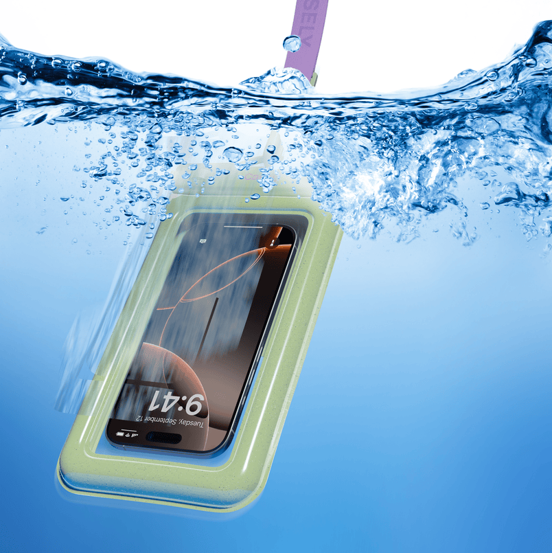 AquaBuddy | Kiwi Kiss Matcha Green Shimmer Waterproof Phone Pouch AquaBuddy get.casely 