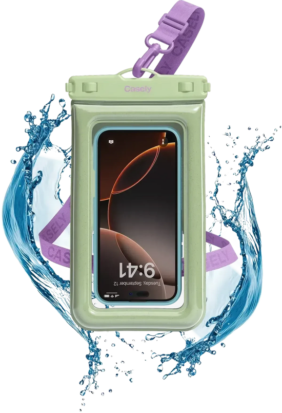 AquaBuddy | Kiwi Kiss Matcha Green Shimmer Waterproof Phone Pouch AquaBuddy get.casely 