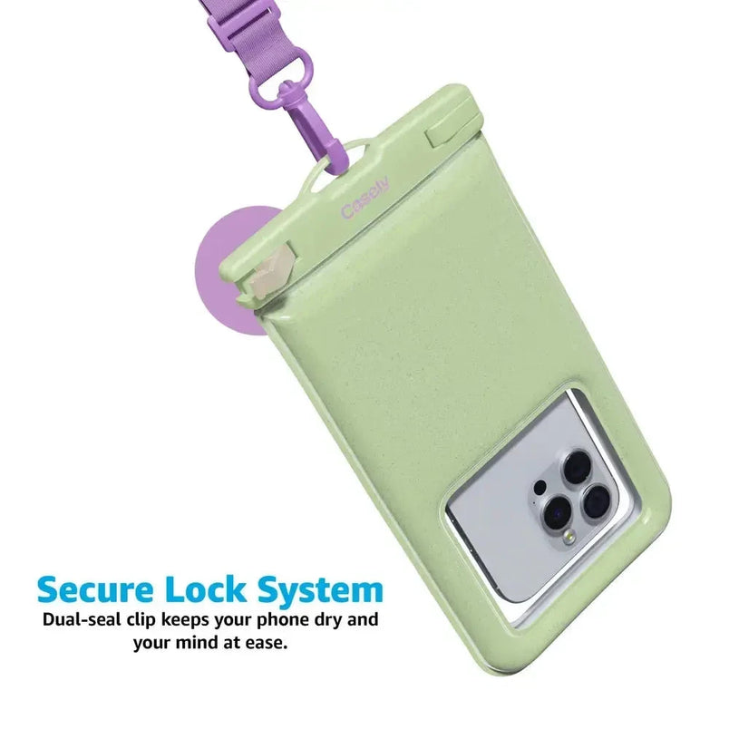 AquaBuddy | Kiwi Kiss Matcha Green Shimmer Waterproof Phone Pouch AquaBuddy get.casely 