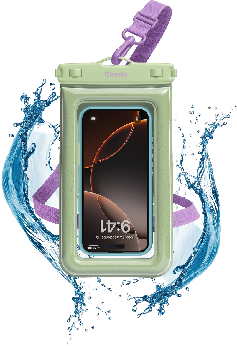 AquaBuddy | Kiwi Kiss Matcha Green Shimmer Waterproof Phone Pouch AquaBuddy get.casely 