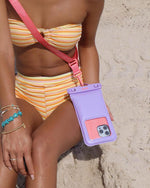 AquaBuddy | Lavender Waves Purple Shimmer Waterproof Phone Pouch AquaBuddy get.casely 