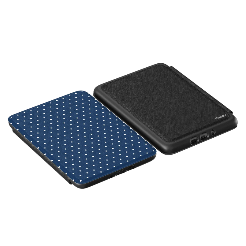 On the Dot | Navy Polka Dot Kindle Case