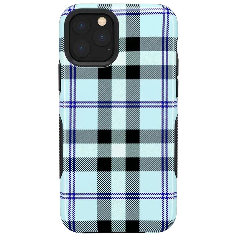 As if! | Light Blue Plaid Case iPhone Case get.casely Bold iPhone 11 Pro 