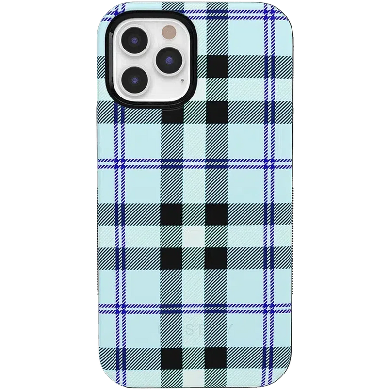 As if! | Light Blue Plaid Case iPhone Case get.casely Bold iPhone 12 Pro 